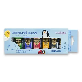 Acrylfarben für Stones Trittfrequenz 6 Grundfarben + Acryllack